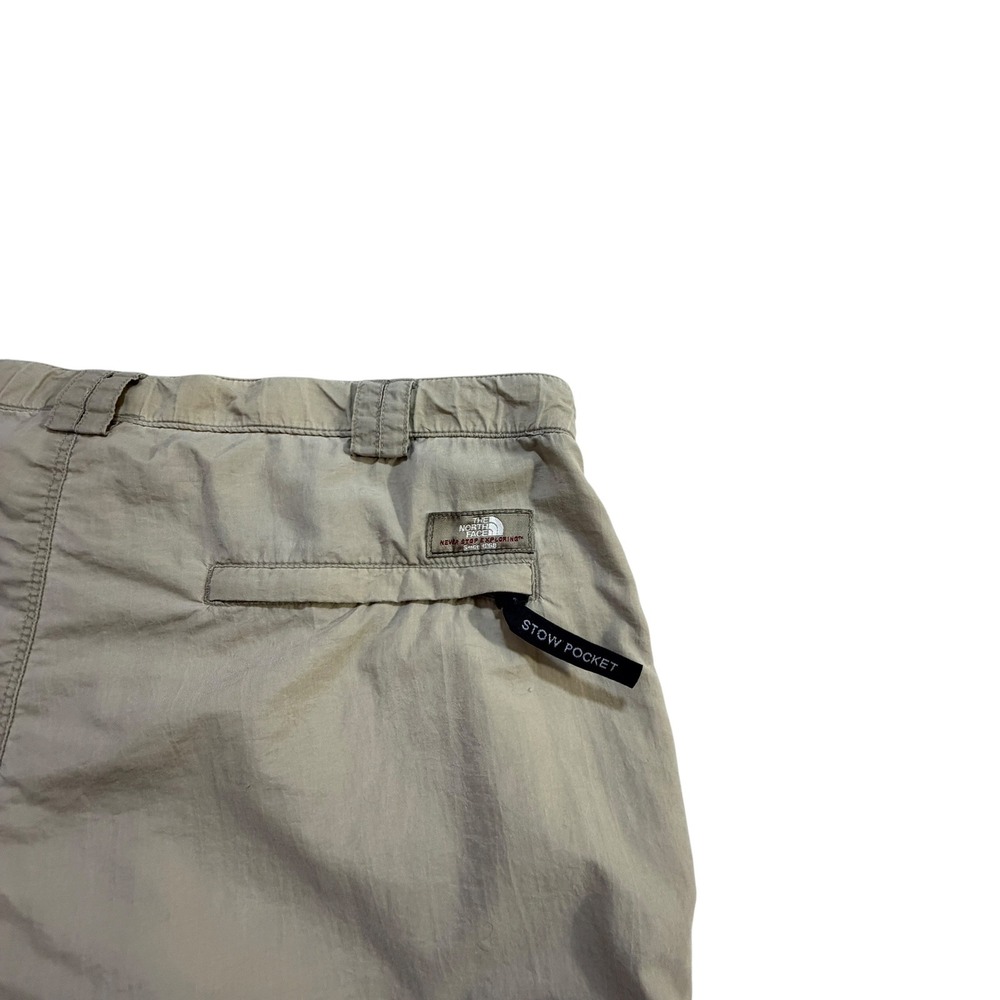North Face Cargo‎ Capri Pants Womens L Beige Tan Hiking Outdoor Utility - Picture 9 of 12